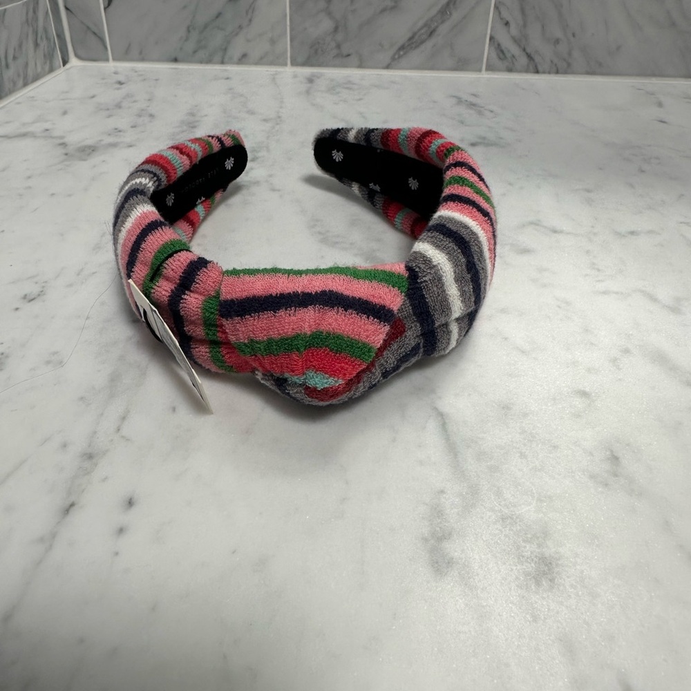 Lele sadoughi terry cloth knotted pink multi headband